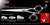Bone Double V Swivel Touch Grooming Shears
