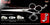 Floral 3 Hole Double V Swivel Touch Grooming Shears