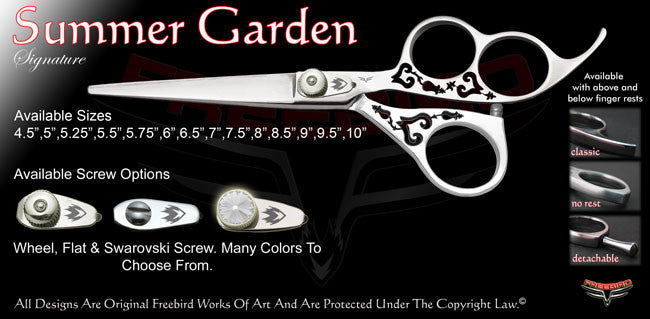 Summer Garden 3 Hole Signature Hair Shears